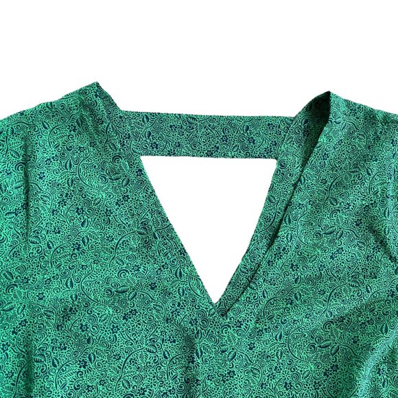 Cabi Floral Print Cutout Semi Sheer Blouse - Picture 4 of 7